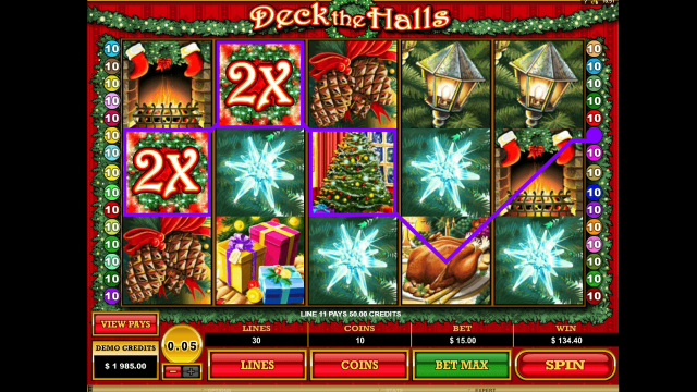 Бонусная игра Deck The Halls 5